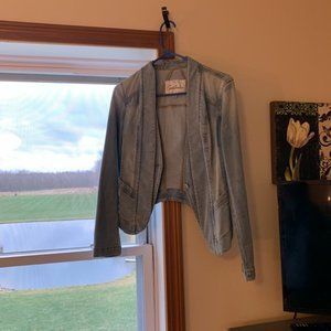 Fit and flare jean jacket